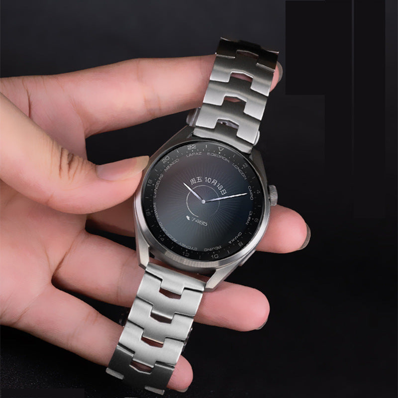 For Samsung Galaxy Watch3 45mm Gear S3 Frontier Gear S3 Classic Huawei Watch GT3 Pro Titanium Steel Replacement Wrist Band 22mm Universal Watch Strap For Samsung Galaxy Watch3 45mm Gear S3 Frontier Gear S3 Classic Huawei Watch GT3 Pro Titanium Steel Replacement Wrist Band 22mm Universal Watch Strap